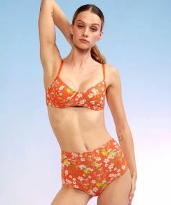 Cynthia Rowley Blossom High-Waisted Bikini Bottom Surf & Swim