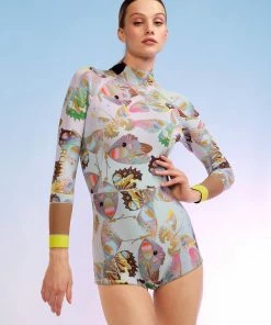 Cynthia Rowley Sunrise Paisley Wetsuit Surf & Swim