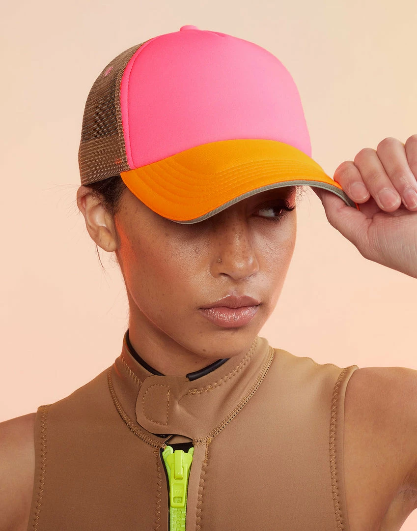 Cynthia Rowley Colorblock Trucker Hat 1 Cynthia Rowley Colorblock Trucker Hat