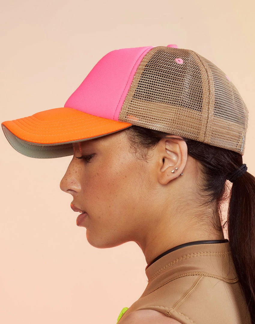 Cynthia Rowley Colorblock Trucker Hat 3 Cynthia Rowley Colorblock Trucker Hat