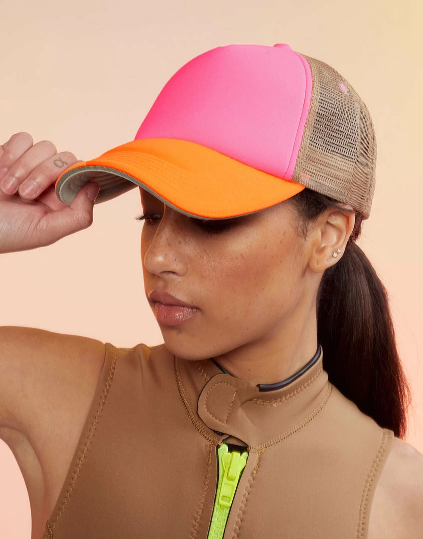 Cynthia Rowley Colorblock Trucker Hat 2 Cynthia Rowley Colorblock Trucker Hat