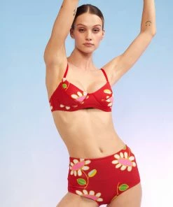 Cynthia Rowley Surf & Swim Blossom High-Waisted Bikini Bottom