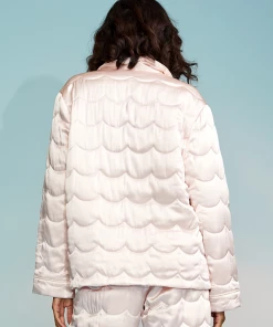 Cynthia Rowley Quilted Silk Pajama Top Tops