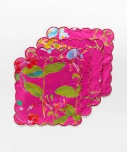 Cynthia Rowley Scallop Embroidered Edge Cocktail Napkin Home