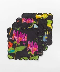 Cynthia Rowley Scallop Embroidered Edge Cocktail Napkin Home