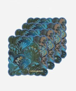 Cynthia Rowley Scallop Embroidered Edge Cocktail Napkin