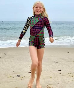Cynthia Rowley Surf & Swim Mia Daisy Patchwork Kids Wetsuit