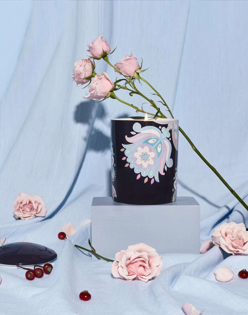 Cynthia Rowley Home Moonflower Ceramic Jar Candle 1 Cynthia Rowley Home Moonflower Ceramic Jar Candle