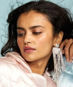 Cynthia Rowley Accessories & Gifts Chandelier Rhinestone Earrings