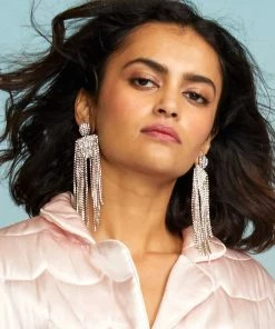 Cynthia Rowley Accessories & Gifts Chandelier Rhinestone Earrings