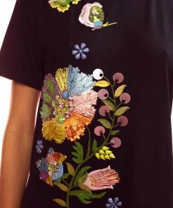 Cynthia Rowley Embroidered Tee Dress