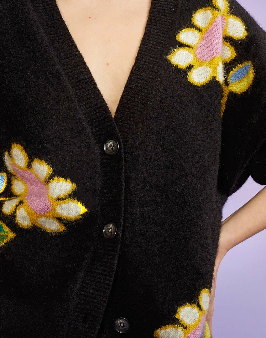 Cynthia Rowley Tops Intarsia Cardigan 6 Cynthia Rowley Tops Intarsia Cardigan