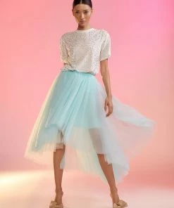 Cynthia Rowley Bottoms High Low Tulle Skirt