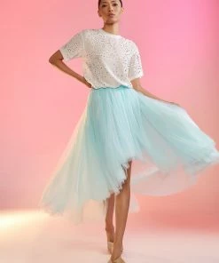 Cynthia Rowley Bottoms High Low Tulle Skirt