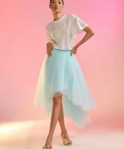 Cynthia Rowley Bottoms High Low Tulle Skirt