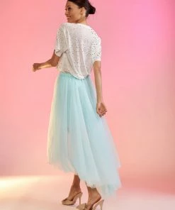 Cynthia Rowley Bottoms High Low Tulle Skirt