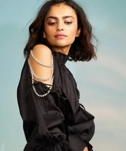 Cynthia Rowley Dresses Cold Shoulder Rhinestone Dress