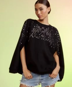 Cynthia Rowley Crystal Capelet Tops