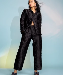 Cynthia Rowley Quilted Silk Pajama Top