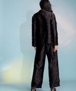 Cynthia Rowley Quilted Silk Pajama Pant Bottoms