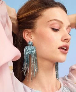 Cynthia Rowley Accessories & Gifts Chandelier Rhinestone Earrings