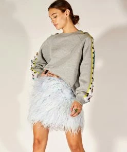 Cynthia Rowley Mini Feather Skirt