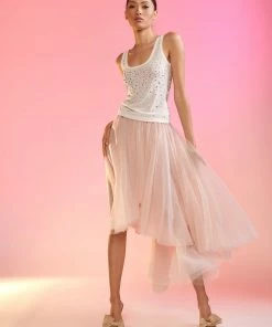 Cynthia Rowley High Low Tulle Skirt