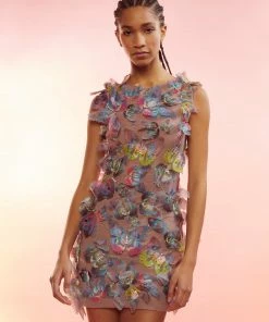 Cynthia Rowley Butterfly Applique Dress 8 Cynthia Rowley Butterfly Applique Dress