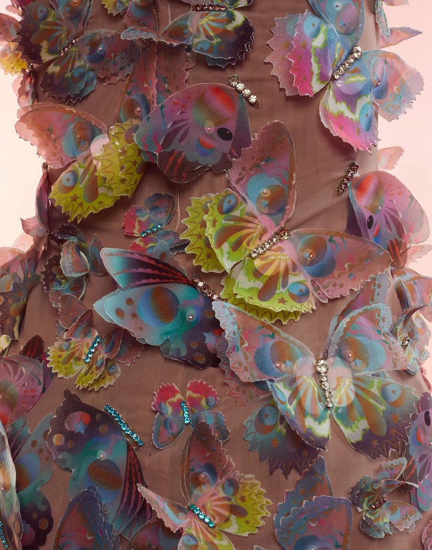 Cynthia Rowley Butterfly Applique Dress 5 Cynthia Rowley Butterfly Applique Dress