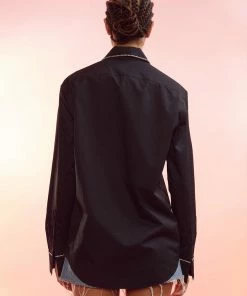 Cynthia Rowley Crystal Button Down Shirt