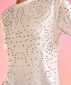 Cynthia Rowley Crystal Embellished Mesh Tee 12 Cynthia Rowley Crystal Embellished Mesh Tee