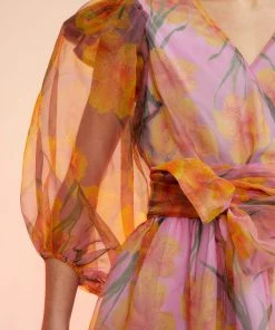 Cynthia Rowley Dresses Daffodil Organza Wrap Dress