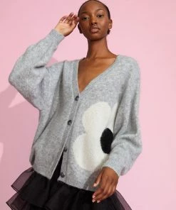 Cynthia Rowley Tops Intarsia Cardigan