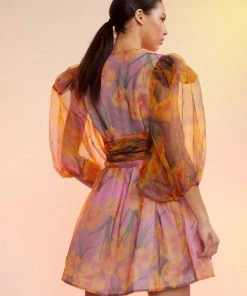 Cynthia Rowley Dresses Daffodil Organza Wrap Dress