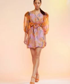 Cynthia Rowley Dresses Daffodil Organza Wrap Dress