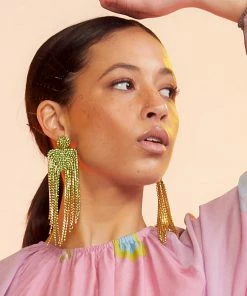 Cynthia Rowley Chandelier Rhinestone Earrings