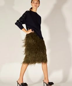 Cynthia Rowley Bottoms Midi Feather Skirt 7 Cynthia Rowley Bottoms Midi Feather Skirt