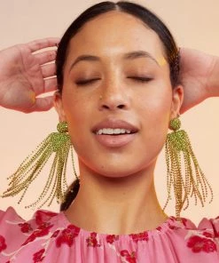 Cynthia Rowley Chandelier Rhinestone Earrings