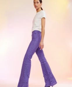Cynthia Rowley Lace Fit And Flare Pants