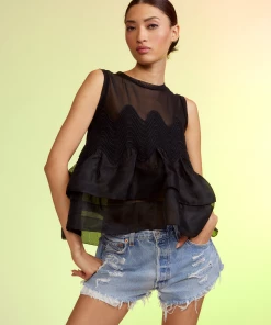 Cynthia Rowley Amelia Organza Top