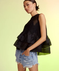 Cynthia Rowley Amelia Organza Top