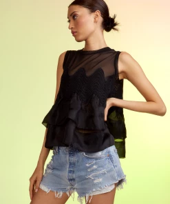 Cynthia Rowley Amelia Organza Top