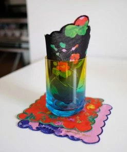 Cynthia Rowley Scallop Embroidered Edge Cocktail Napkin Home