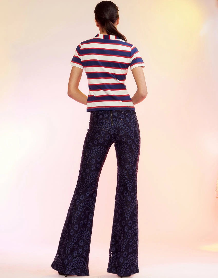 Cynthia Rowley Lace Fit And Flare Pants Bottoms 2 Cynthia Rowley Lace Fit And Flare Pants Bottoms