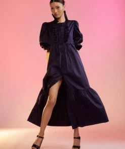 Cynthia Rowley Cyrus Cotton Pintuck Dress