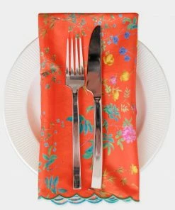 Cynthia Rowley Scallop Embroidered Edge Dinner Napkin Home