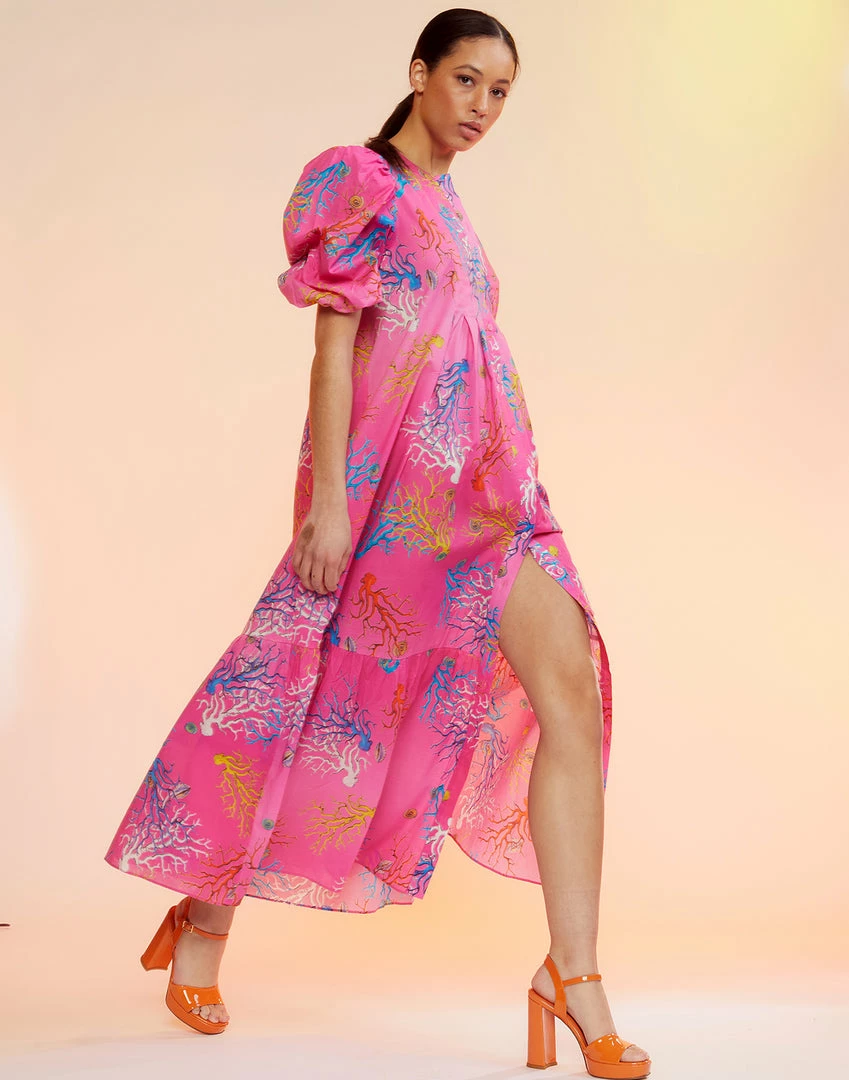 Cynthia Rowley Dresses Coral Print Voile Dress 5 Cynthia Rowley Dresses Coral Print Voile Dress