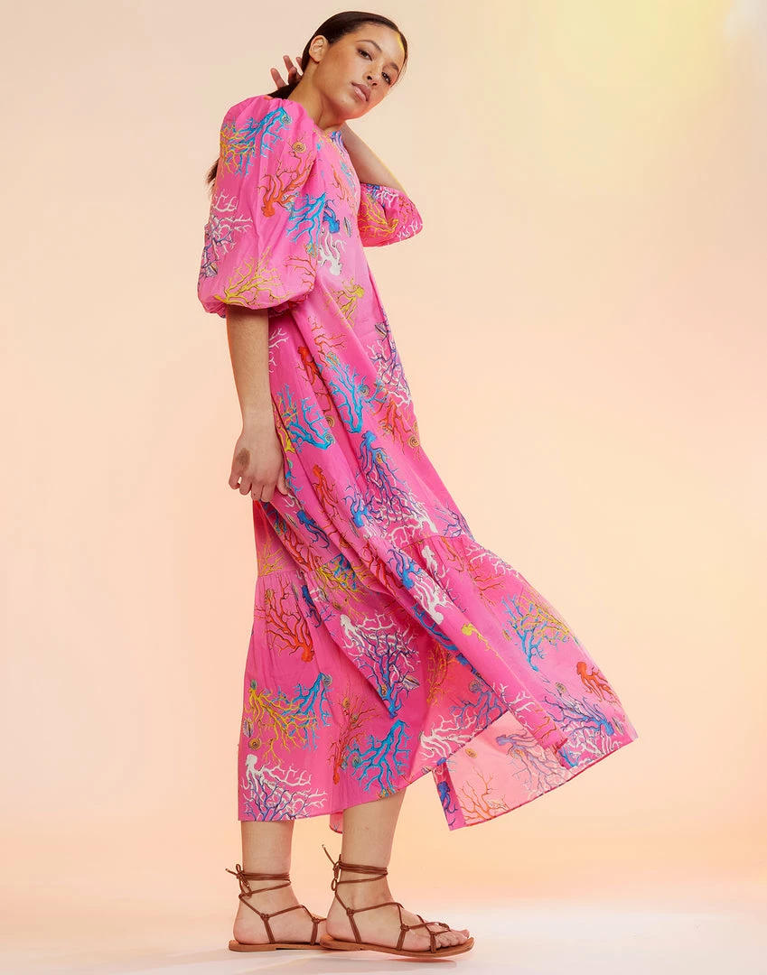 Cynthia Rowley Dresses Coral Print Voile Dress 3 Cynthia Rowley Dresses Coral Print Voile Dress