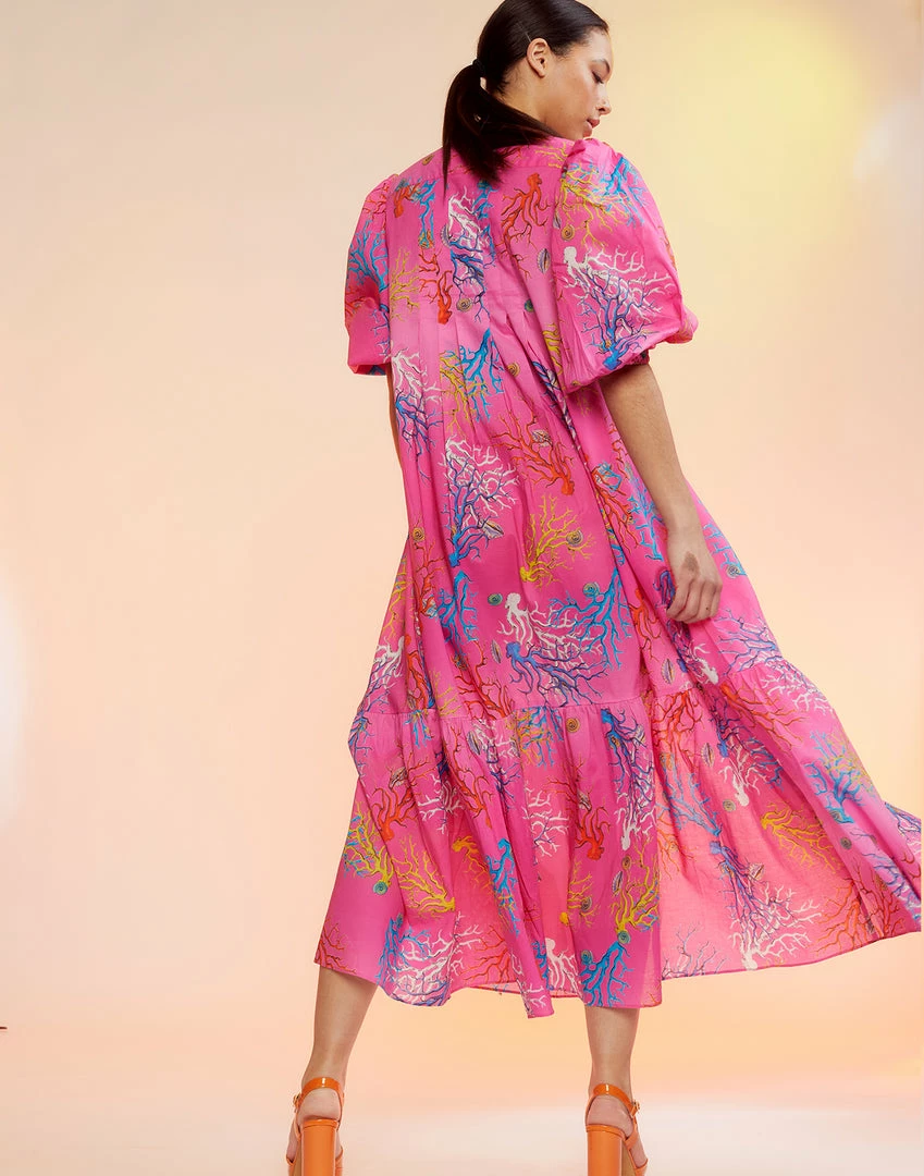 Cynthia Rowley Dresses Coral Print Voile Dress 4 Cynthia Rowley Dresses Coral Print Voile Dress