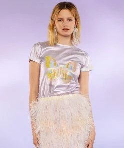 Cynthia Rowley Butterfly Metallic Tee